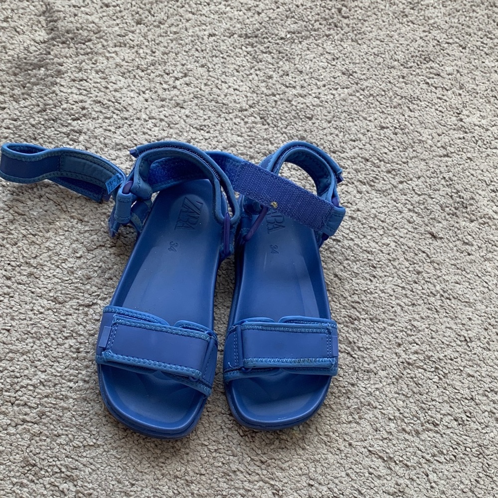 Zara Kids Vibrant Blue Sandals